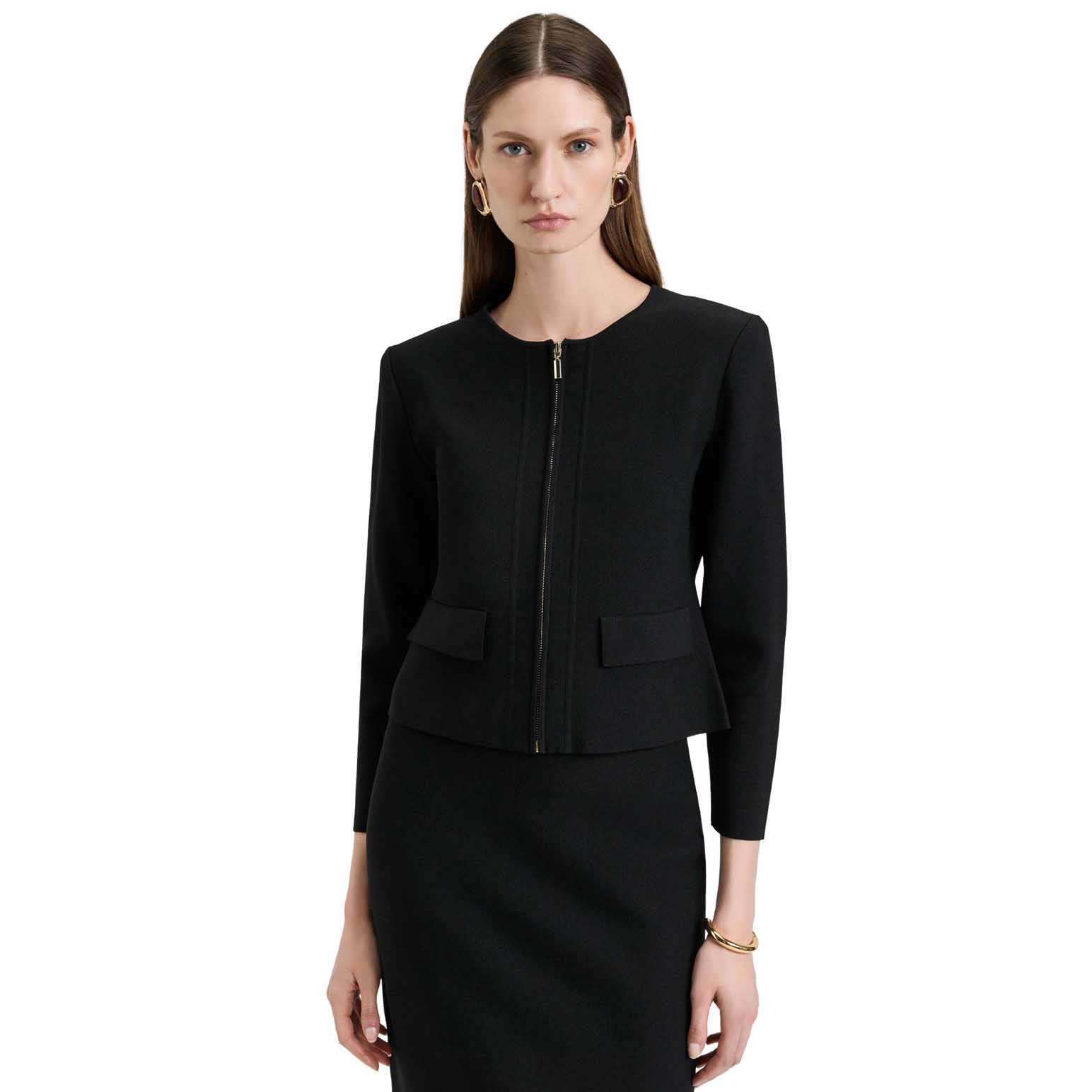 Veronika Maine Zip Front Milano Jacket